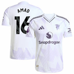 Adidas Amad Diallo Manchester United 2025/26 Away Player Jerseys - White