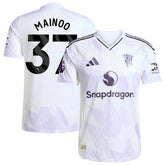 Adidas Kobbie Mainoo Manchester United 2025/26 Away Player Jerseys - White
