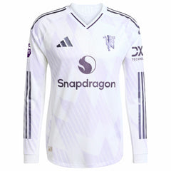 Adidas Mason Mount Manchester United 2025/26 Away Long Sleeve Player Jerseys - White
