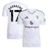 Adidas Alejandro Garnacho Manchester United 2025/26 Away Replica Player Jerseys - White