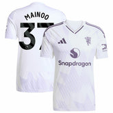Adidas Kobbie Mainoo Manchester United 2025/26 Away Replica Player Jerseys - White