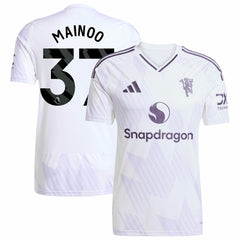 Adidas Kobbie Mainoo Manchester United 2025/26 Away Replica Player Jerseys - White