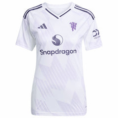 Adidas Bruno Fernandes Manchester United Women's 2025/26 Away Replica Player Jerseys - White