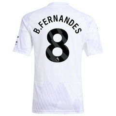 Adidas Bruno Fernandes Manchester United Youth 2025/26 Away Replica Player Jerseys - White