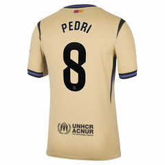 Nike Pedri Barcelona 2025/26 Away Stadium Replica Jerseys - Gold