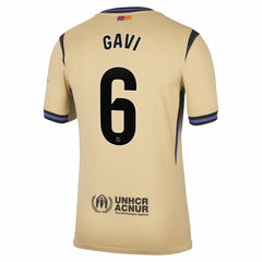 Nike Gavi Barcelona 2025/26 Away Stadium Replica Jerseys - Gold
