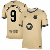 Nike Robert Lewandowski Barcelona 2025/26 Away Stadium Replica Jerseys - Gold