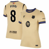 Nike Pedri Barcelona Women's 2025/26 Away Stadium Replica Jerseys - Gold