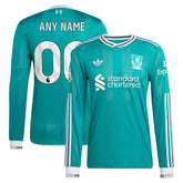 Adidas Liverpool 2025/26 Third Long Sleeve Custom Jerseys - Green