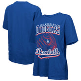 Los Angeles Dodgers Majestic Threads Women's Oversized First Base T-Shirt Lifestyle
