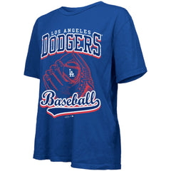 Los Angeles Dodgers Majestic Threads Women's Oversized First Base T-Shirt Lifestyle