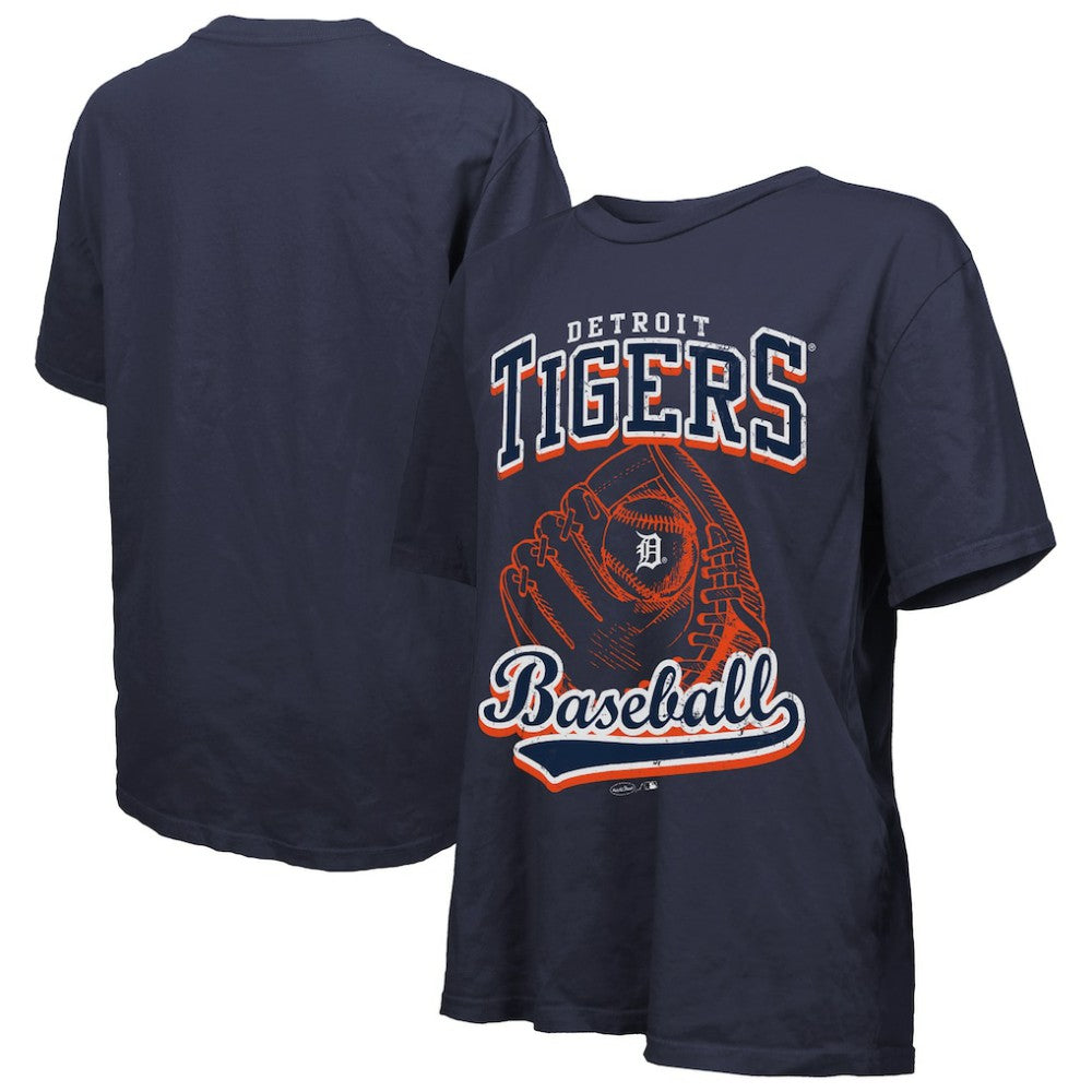 Detroit Tigers Majestic Threads Women's Oversized First Base T-Shirt On Sale
