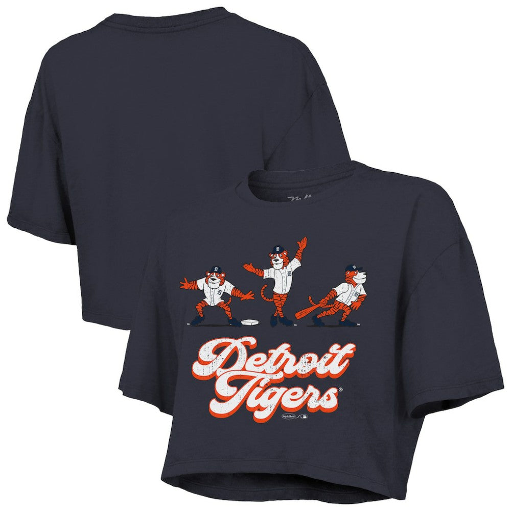 Detroit Tigers Majestic Threads Women's Boxy Crop T-Shirt Lifestyle