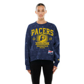New Era - Indiana Pacers Women's Throwback Collection Mineral Wash Crewneck Sweatshirt - Navy