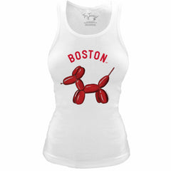 Boston Red Sox Tiny Turnip Women's Fitted Balloon Dog Tri-Blend Tank Top Clearance