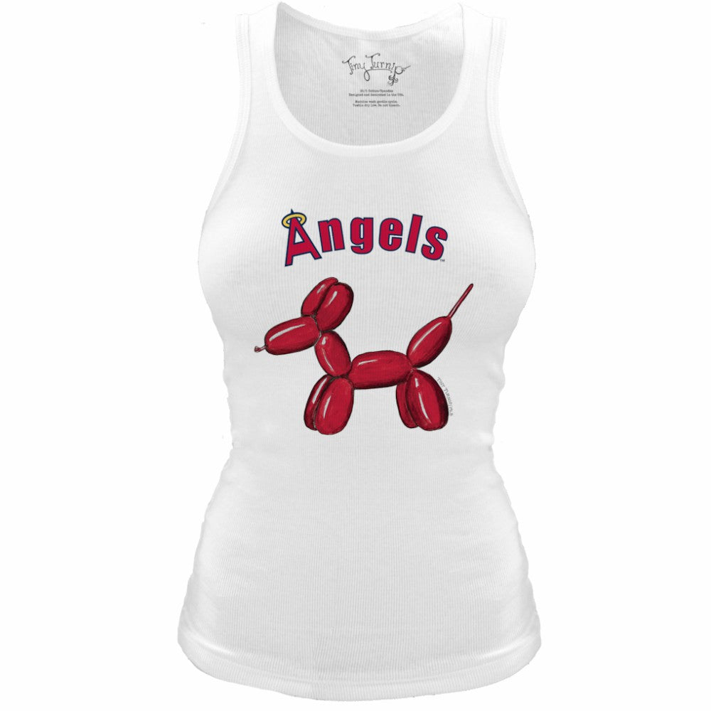 Los Angeles Angels Tiny Turnip Women's Fitted Balloon Dog Tri-Blend Tank Top Clearance