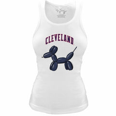 Cleveland Guardians Tiny Turnip Women's Fitted Balloon Dog Tri-Blend Tank Top Online