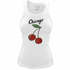 Chicago White Sox Tiny Turnip Women's Fitted Cherries Tri-Blend Tank Top Sale