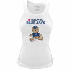 Toronto Blue Jays Tiny Turnip Women's Fitted Teddy Bear Tri-Blend Tank Top Sale