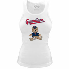 Cleveland Guardians Tiny Turnip Women's Fitted Teddy Bear Tri-Blend Tank Top Sale