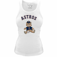 Houston Astros Tiny Turnip Women's Fitted Teddy Bear Tri-Blend Tank Top for sale