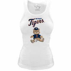 Detroit Tigers Tiny Turnip Women's Fitted Teddy Bear Tri-Blend Tank Top On Sale
