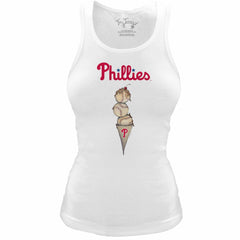 Philadelphia Phillies Tiny Turnip Women's Fitted Triple Scoop Tri-Blend Tank Top Lifestyle
