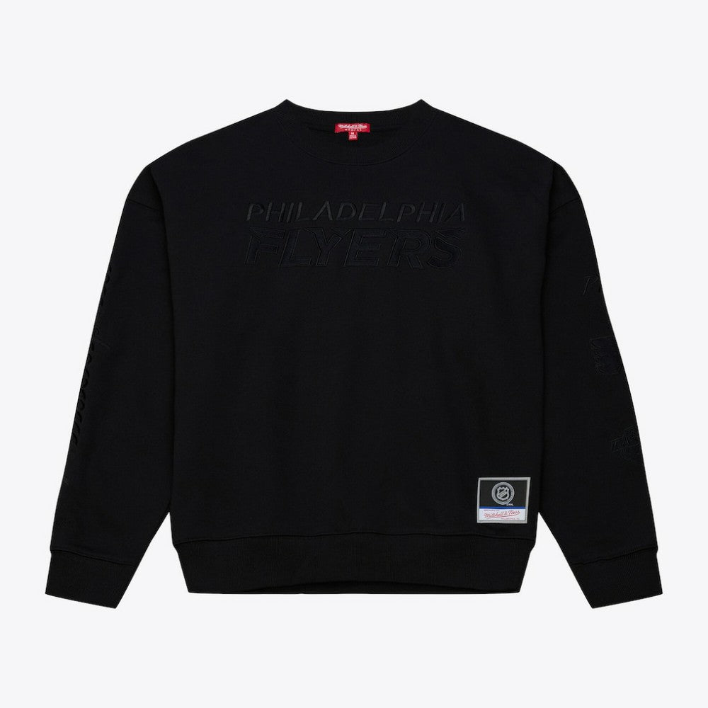 Philadelphia Flyers - Mitchell & Ness Unisex Phantom Fleece Crew Neck Sweatshirt Black