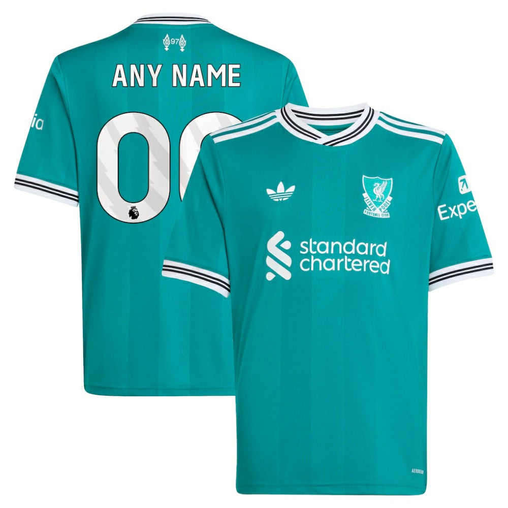 Adidas Liverpool Youth 2025/26 Third Replica Custom Jerseys - Green