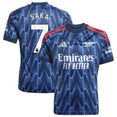 Adidas Bukayo Saka Arsenal Youth 2025/26 Away Replica Player Jerseys - Blue