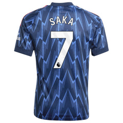 Adidas Bukayo Saka Arsenal Youth 2025/26 Away Replica Player Jerseys - Blue