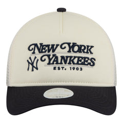 New York Yankees New Era Women's Retro 9FORTY M-Crown A-Frame Trucker Adjustable Hat discount