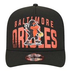 Baltimore Orioles New Era Youth Logo Fade A-Frame 9FIFTY Snapback Hat On Sale