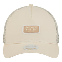 Philadelphia Phillies New Era Women's Tonal Patch 9FORTY M-Crown A-Frame Trucker Adjustable Hat Lifestyle