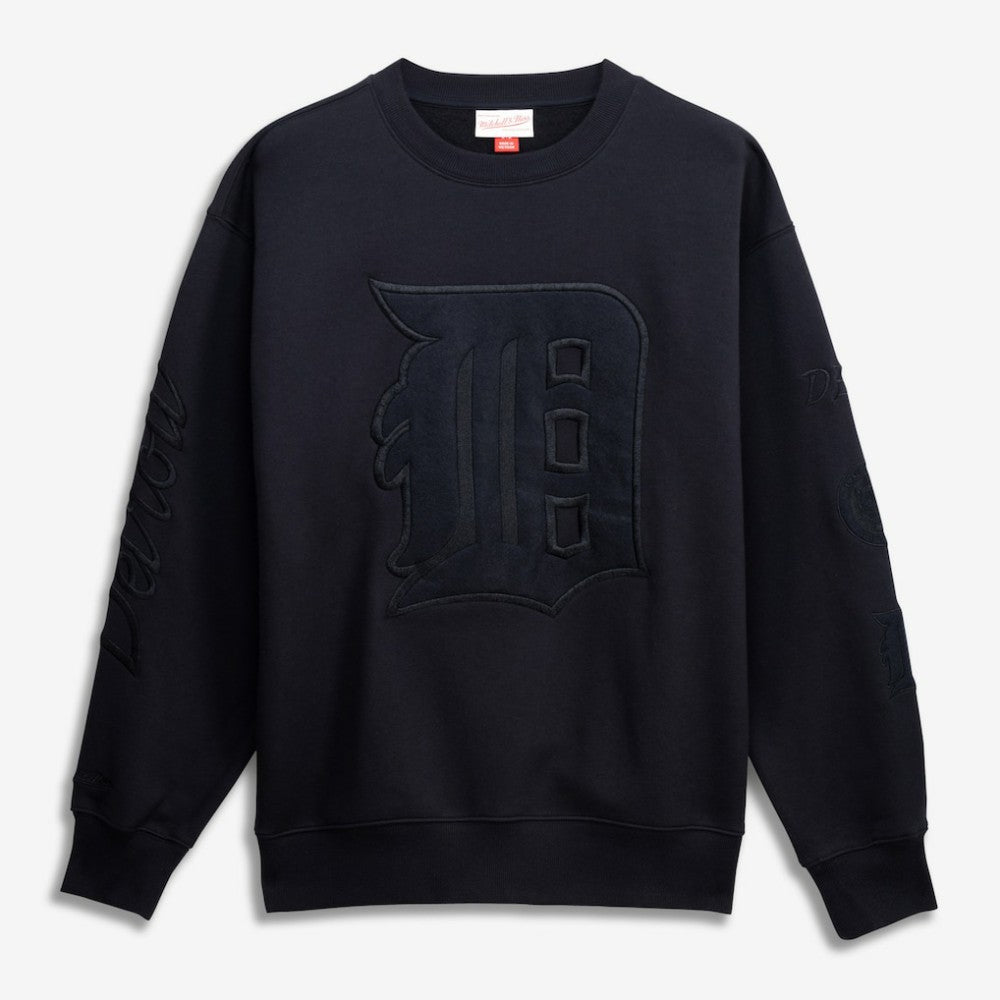 Detroit Tigers Mitchell & Ness Phantom Fleece Crewneck Sweatshirt On Sale