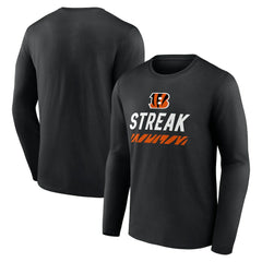 Cincinnati Bengals Streak Long Sleeve T-Shirt Black - NFL