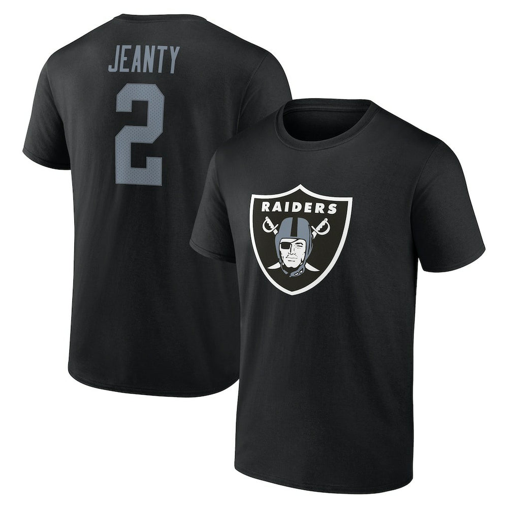 Ashton Jeanty Las Vegas Raiders Icon Name & Number T-Shirt Black - NFL