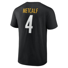 DK Metcalf Pittsburgh Steelers Icon Name & Number T-Shirt Black - NFL