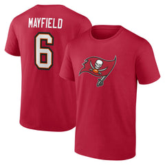 Baker Mayfield Tampa Bay Buccaneers Icon Name & Number T-Shirt Red - NFL
