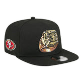 San Francisco 49ers New Era Super Bowl Ring 9FIFTY A-Frame Adjustable Hat Black - NFL