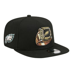 Philadelphia Eagles New Era Super Bowl Ring 9FIFTY A-Frame Adjustable Hat Black - NFL