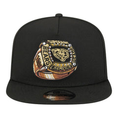 Chicago Bears New Era Super Bowl Ring 9FIFTY A-Frame Adjustable Hat Black - NFL