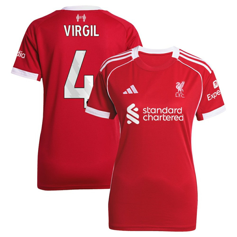 Adidas Virgil van Dijk Liverpool Women's 2025/26 Home Replica Jerseys - Red
