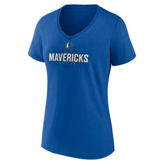 NBA - Cooper Flagg Dallas Mavericks Women's Name & Number V-Neck T-Shirt - Blue