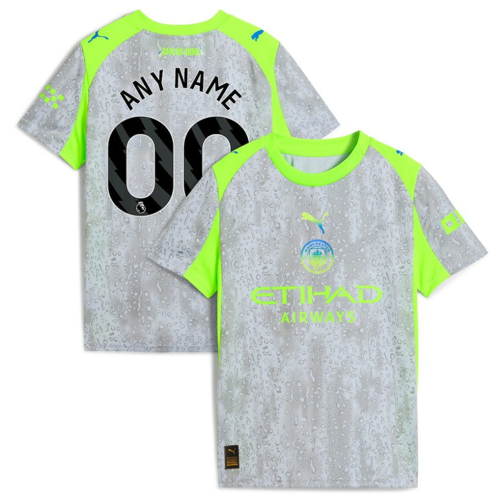 Puma Manchester City Youth 2025/26 Third Replica Custom Jerseys - Green/Neon Green