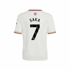 Adidas Bukayo Saka Arsenal Youth 2025/26 Third Replica Player Jerseys - White