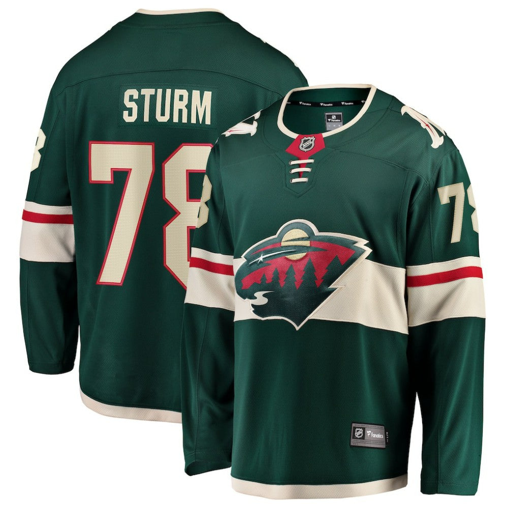 Nico Sturm Minnesota Wild - Fanatics Home Breakaway Jersey Green