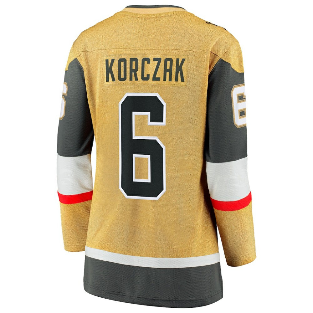 Kaedan Korczak Vegas Golden Knights Fanatics Women's Home Breakaway Jersey - Gold | NHL Jerseys