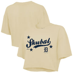 Tarik Skubal Detroit Tigers Majestic Threads Women's Boxy Crop Top for sale
