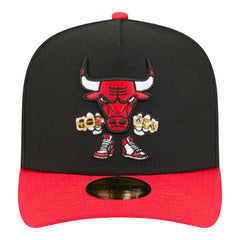New Era - Chicago Bulls Injection Cartoon Logo A-Frame 59FIFTY Fitted Hat - Black